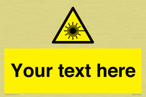Custom Laser Hazard Sign
